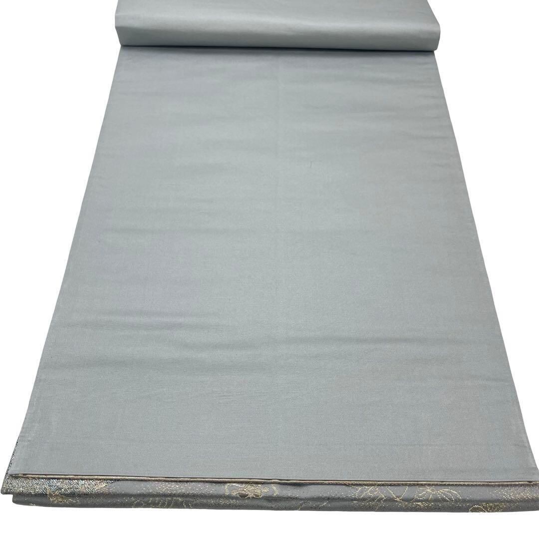 袋帯 正倉院列段文 鳥に花模様 金糸 灰水色 O-4030 | リユース着物わびさび 