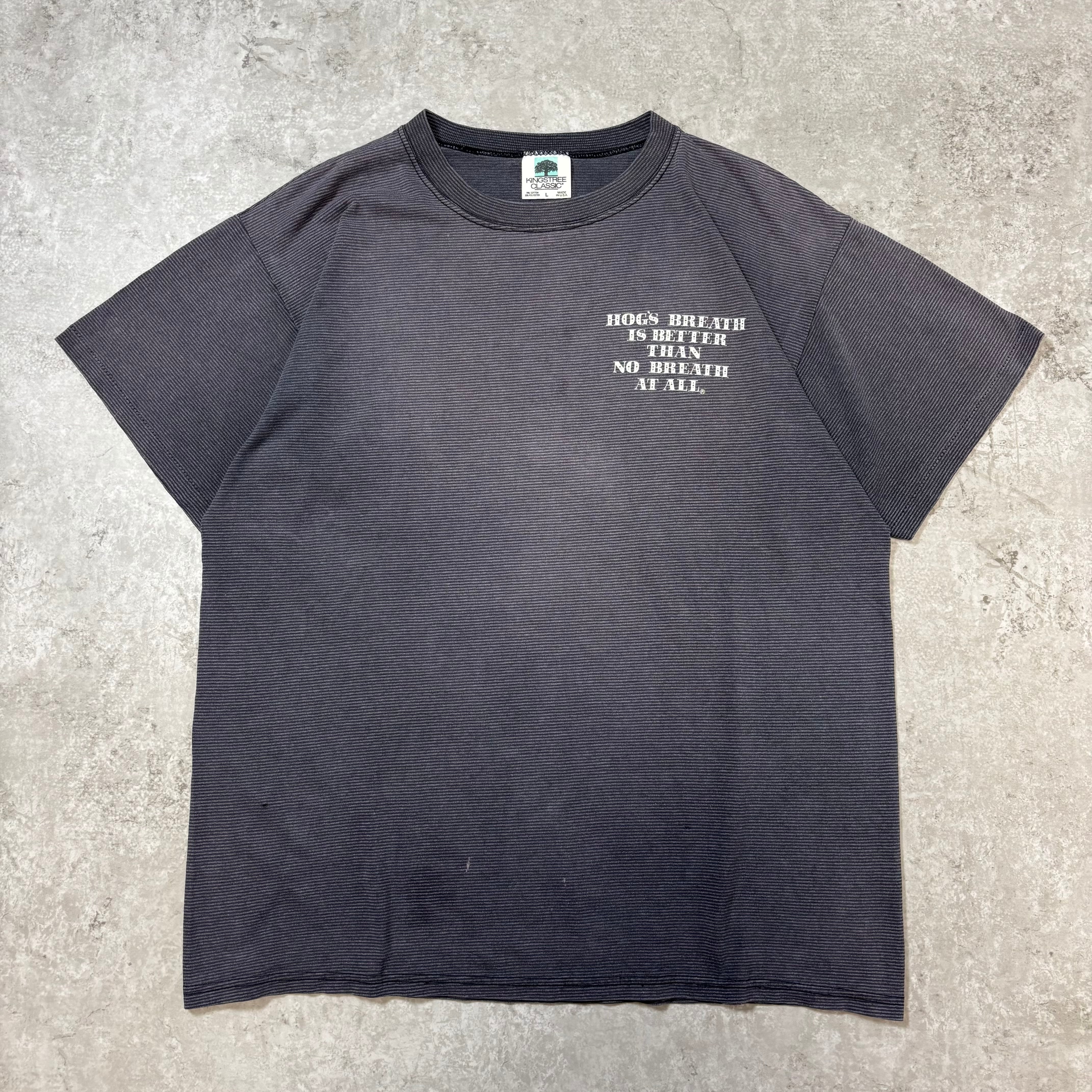 1990s "HOG'S BREATH" Boarder T-shirt / 1990年代 ボーダー 半袖 Tシャツ アメリカ製 Lサイズ