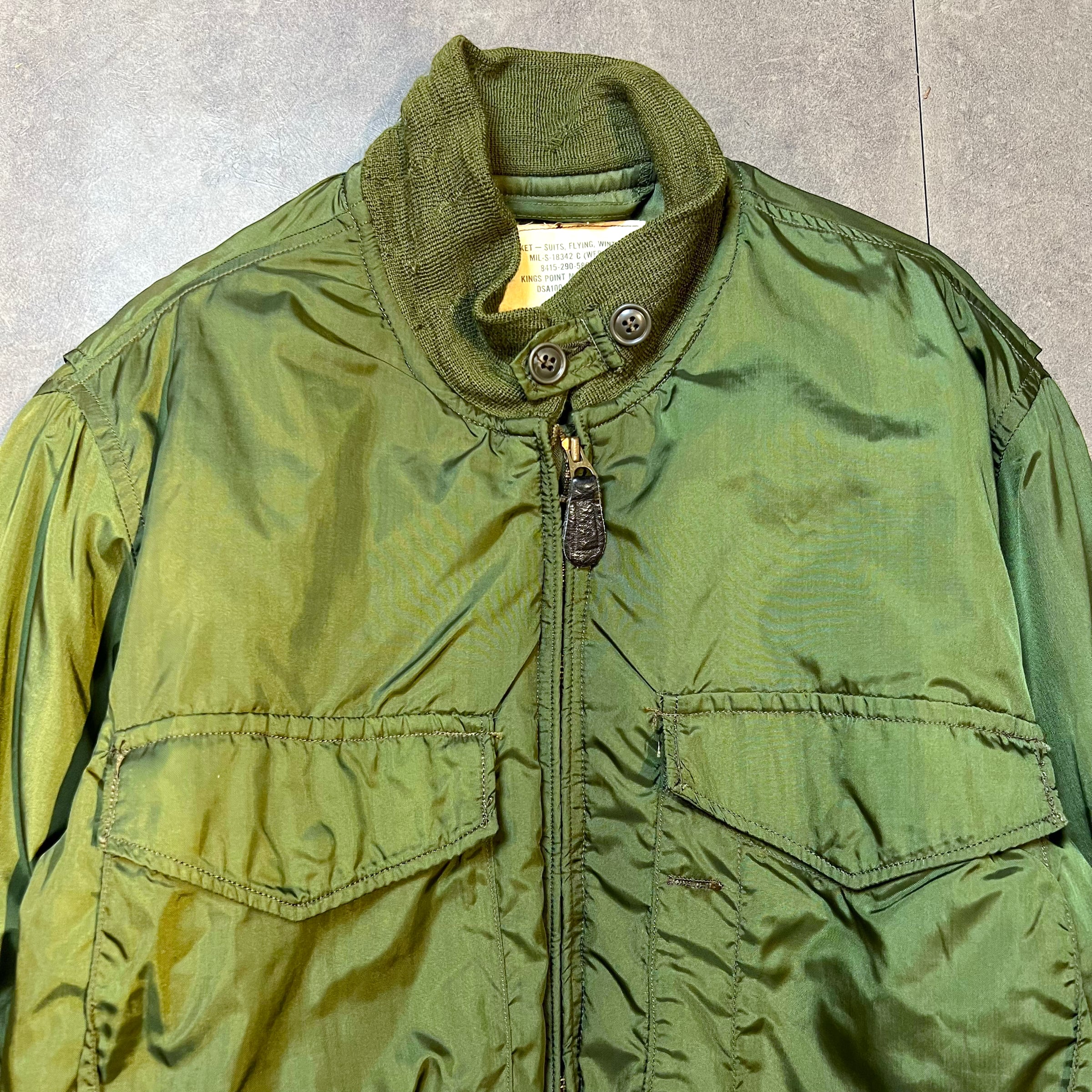 70's US Navy G-8 Flying Jacket in Olive Drab 42R L / 70s 米軍 実物 G-8  フライトジャケット 42R L相当 オリーブドラブ Scovil Gripper Zip ボンバージャケット ゴンズジャケット WEPジャケット  短丈ブルゾン