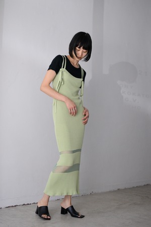 ROOM211 / Transparent knit dress (pistachio)