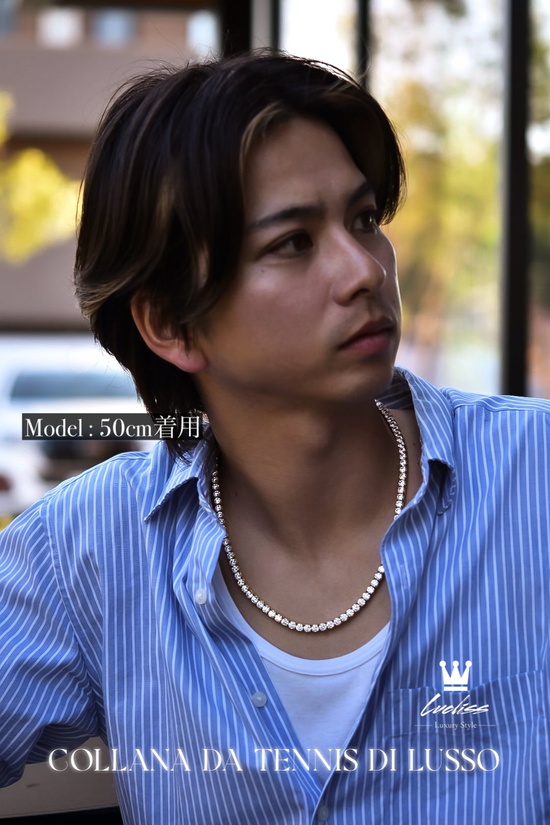 316L tennis necklace 【GOLD】【5mm】 | ✯Lucliss Jewelry✯