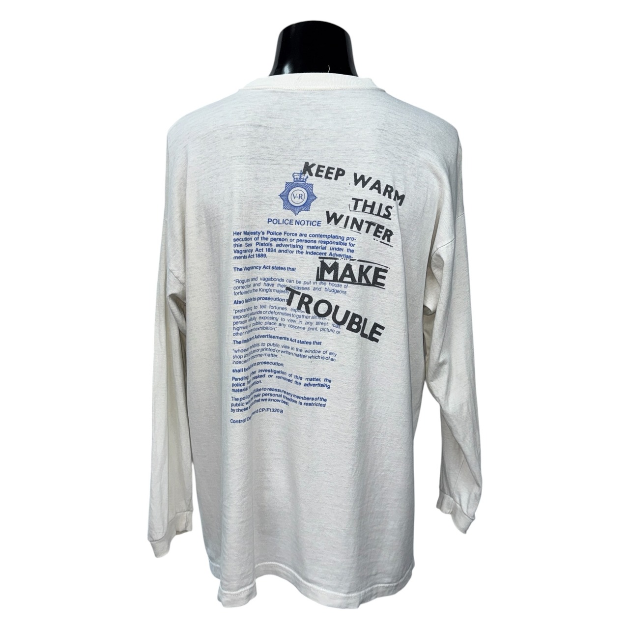 【SEX PISTOLS】セックス・ピストルズ "LONDON'S OUTRAGE" Vintage 長袖Tシャツ