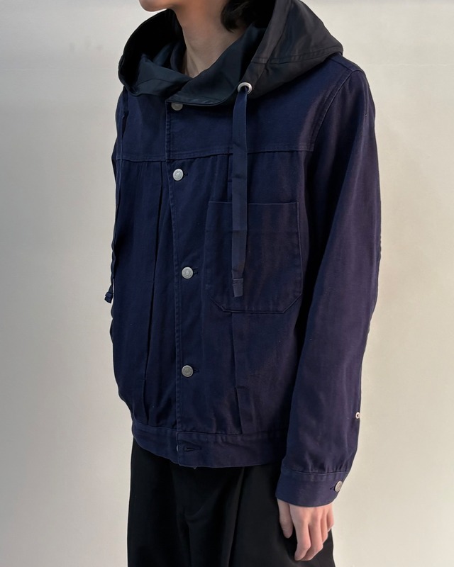 【CABANE de ZUCCA】hooded denim jacket