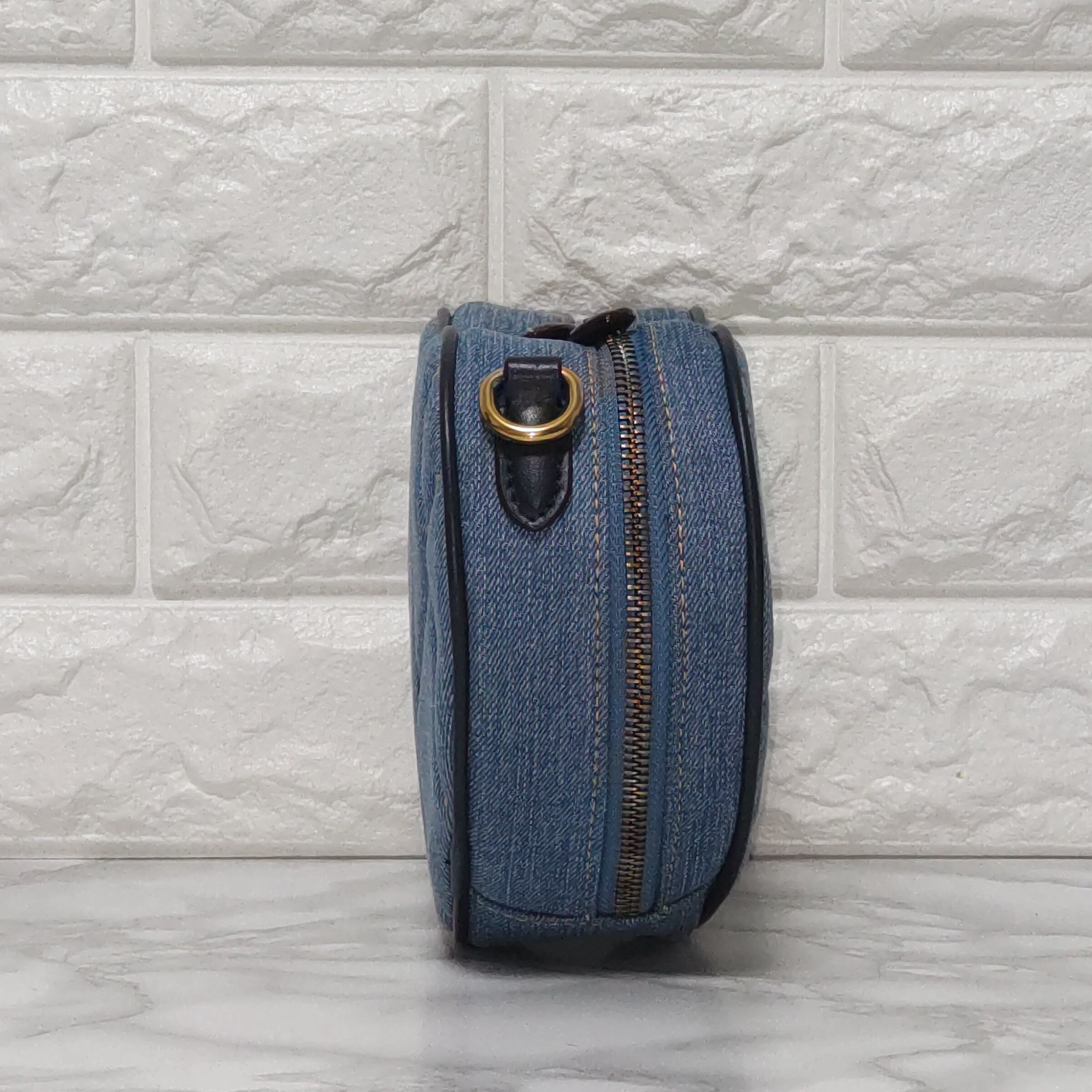 COACH コーチ ハート クロスボディ・キルティング デニム ショルダー 