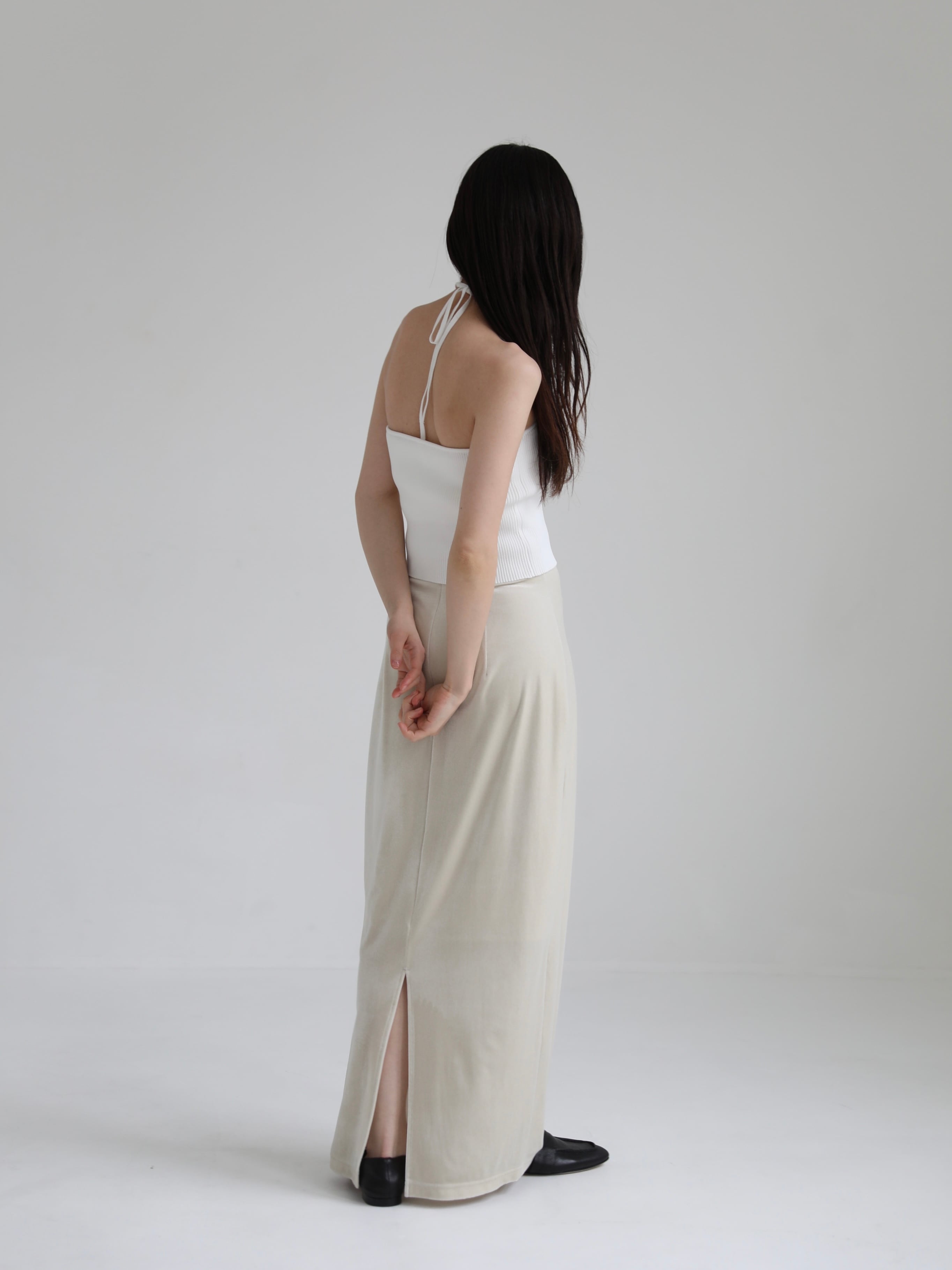 high-waist velours skirt -made in Japan - | aéré high-waist velours skirt -made in Japan - | aéré