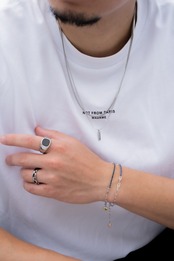 【tennis combi bracelet】 / SILVER×BLUE