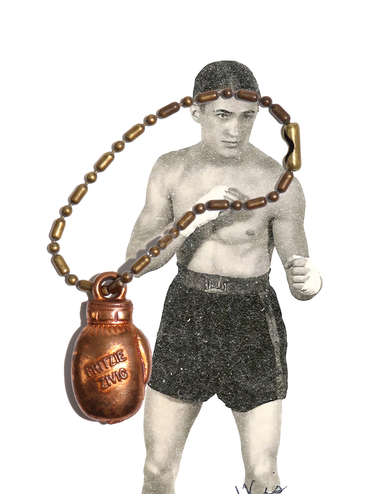 FRITZIE ZIVIC 50's Boxing Glove Charm