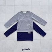 韓国子供服 / growb / ラベル Tシャツ / 秋服 *XS~JM*