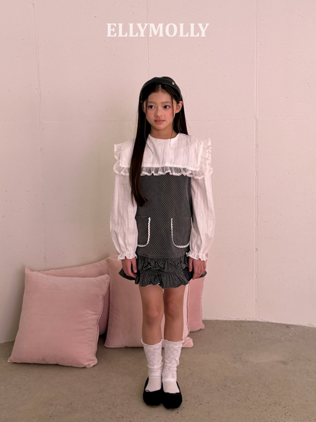 [ELLYMOLLY] Little Pocket Frill Dress +fee2 / [엘리몰리] 리틀포켓프릴원피스