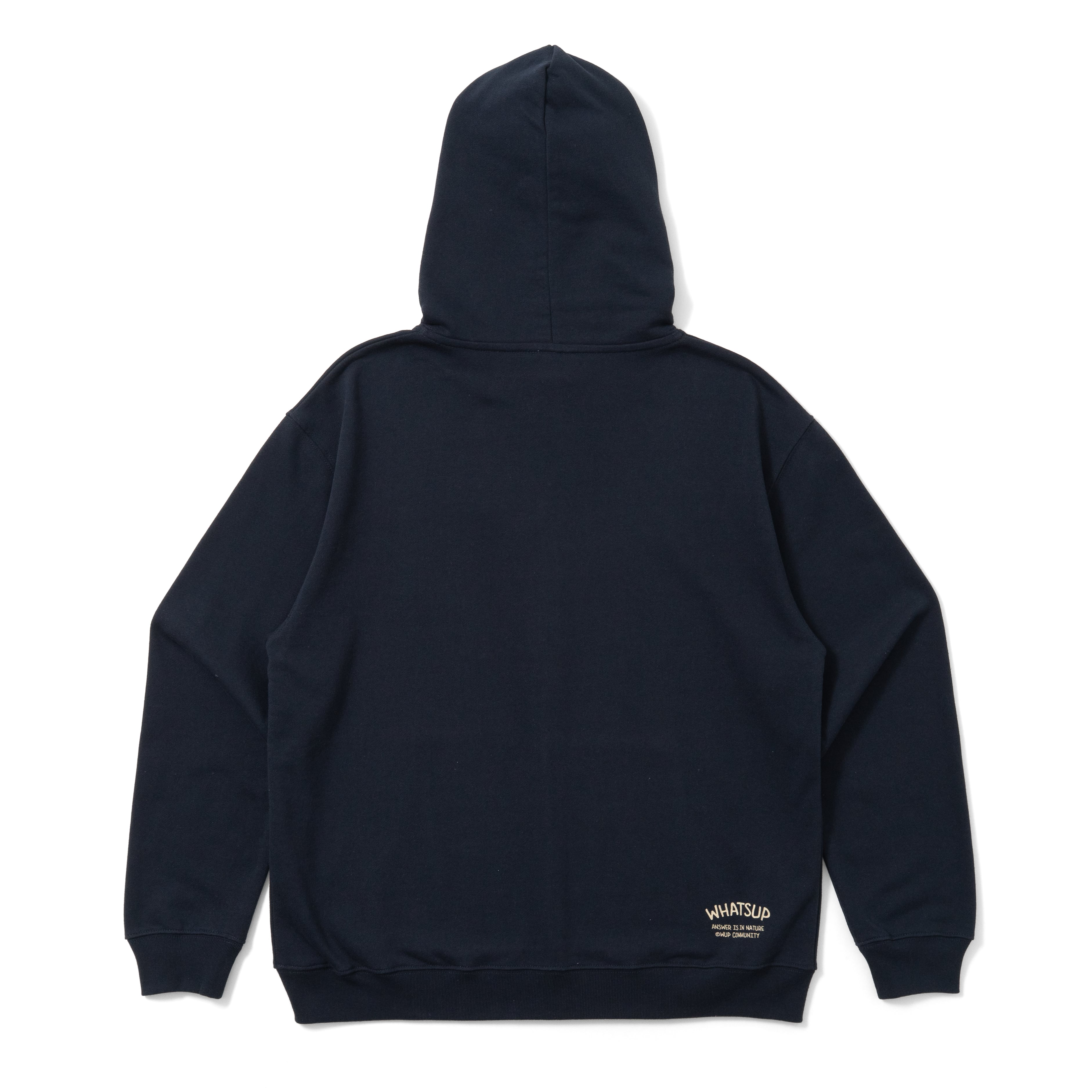 WUP LOGO ZIP HOODIE NAVY | What's up?