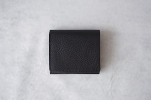 【二つ折り財布 薄型】コンパクト 薄型 シンプル 財布 ブラック