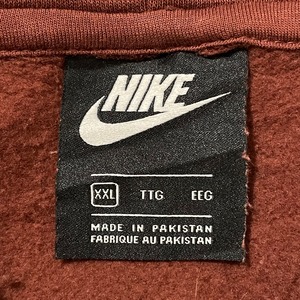 【NIKE】スウッシュ 刺繍ロゴ パーカー スウェット フーディー プルオーバー 2XL ビッグシルエット ワイドサイズ US古着