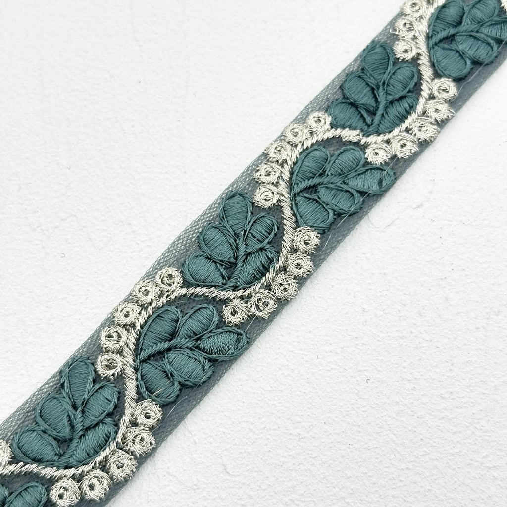 ドリーム [ダークグリーン]インド刺繍リボン 2716 | インド刺繍リボン
