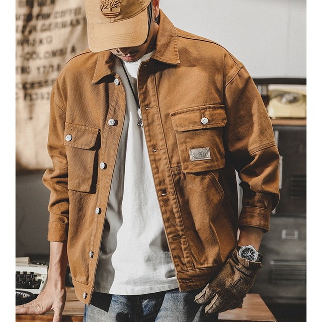 heavy denim retro shirt A1397