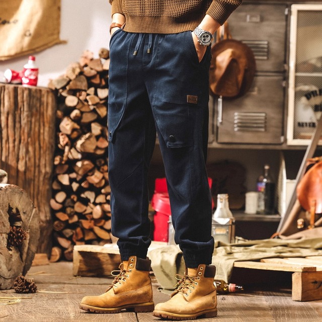 Drawcord Tapered Silhouette Cotton Twill Cargo Pants ◇3color H0778