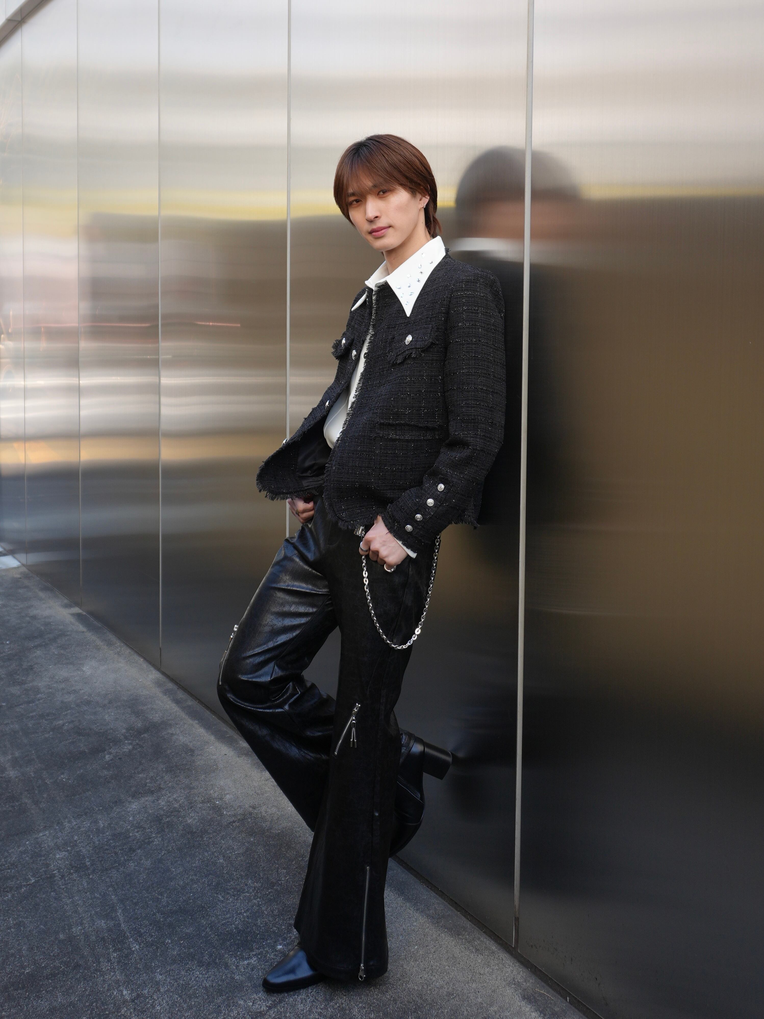 ALUDE SELECT】elegant lame tweed jacket(2color) | 【ALUDE】韓国