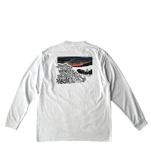 Mountains / South Point / Long Sleeve Tshirt / Ash Gray
