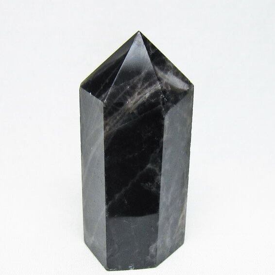 モリオン 六角柱 黒水晶 ポイント 置物 一点物 142-11200