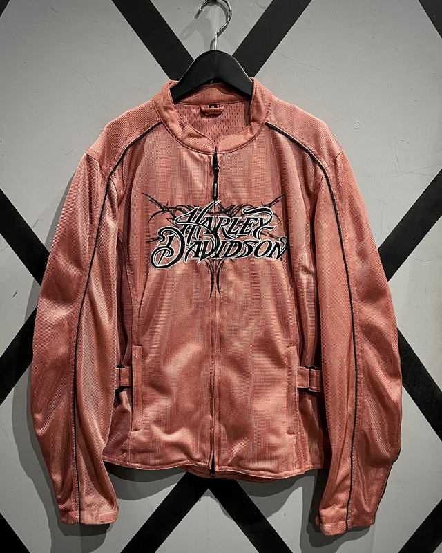 【X VINTAGE】“Harley-Davidson” Metallic Pink Vintage Riders Jacket