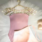 フレアレーススリーブレオタード 2色展開 L0604
