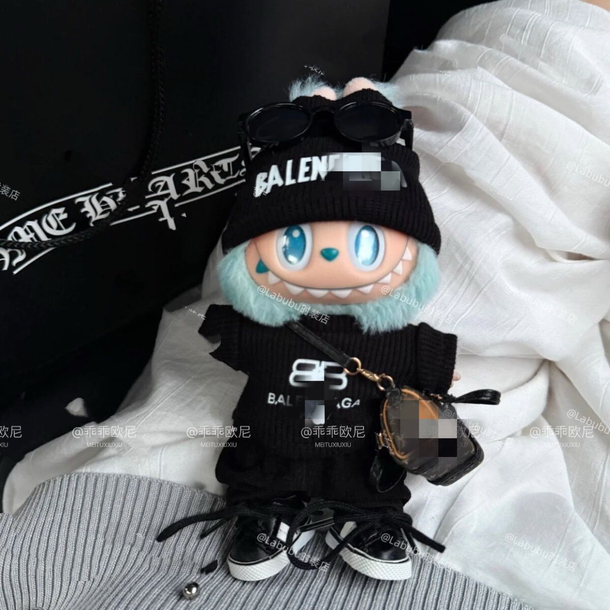 15/17 センチ Labubu ぬいぐるみ着せ替え服❤5点SET ラブブ 服 ドール服 ぬいぐるみ服 LABUBU 着せ替え コスチューム