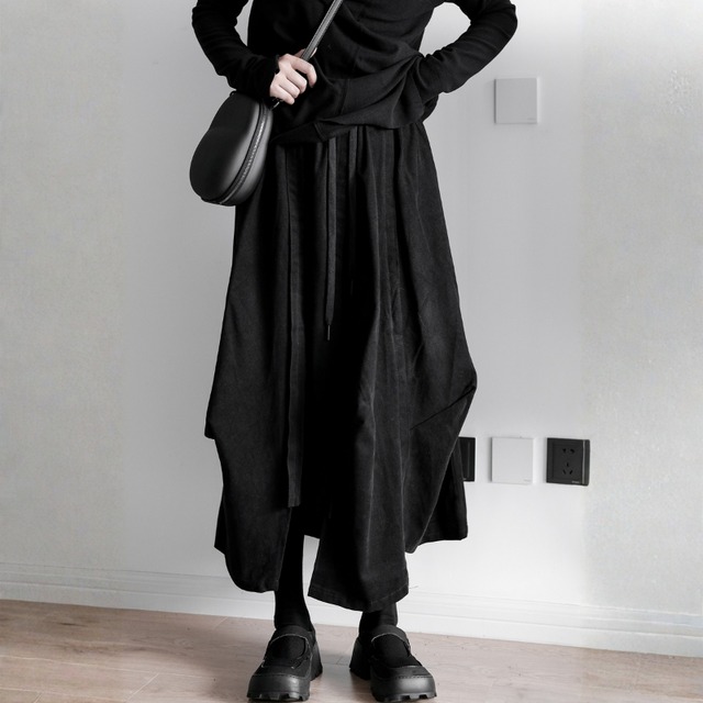 Asymmetric Nuance Long Skirt　H0319