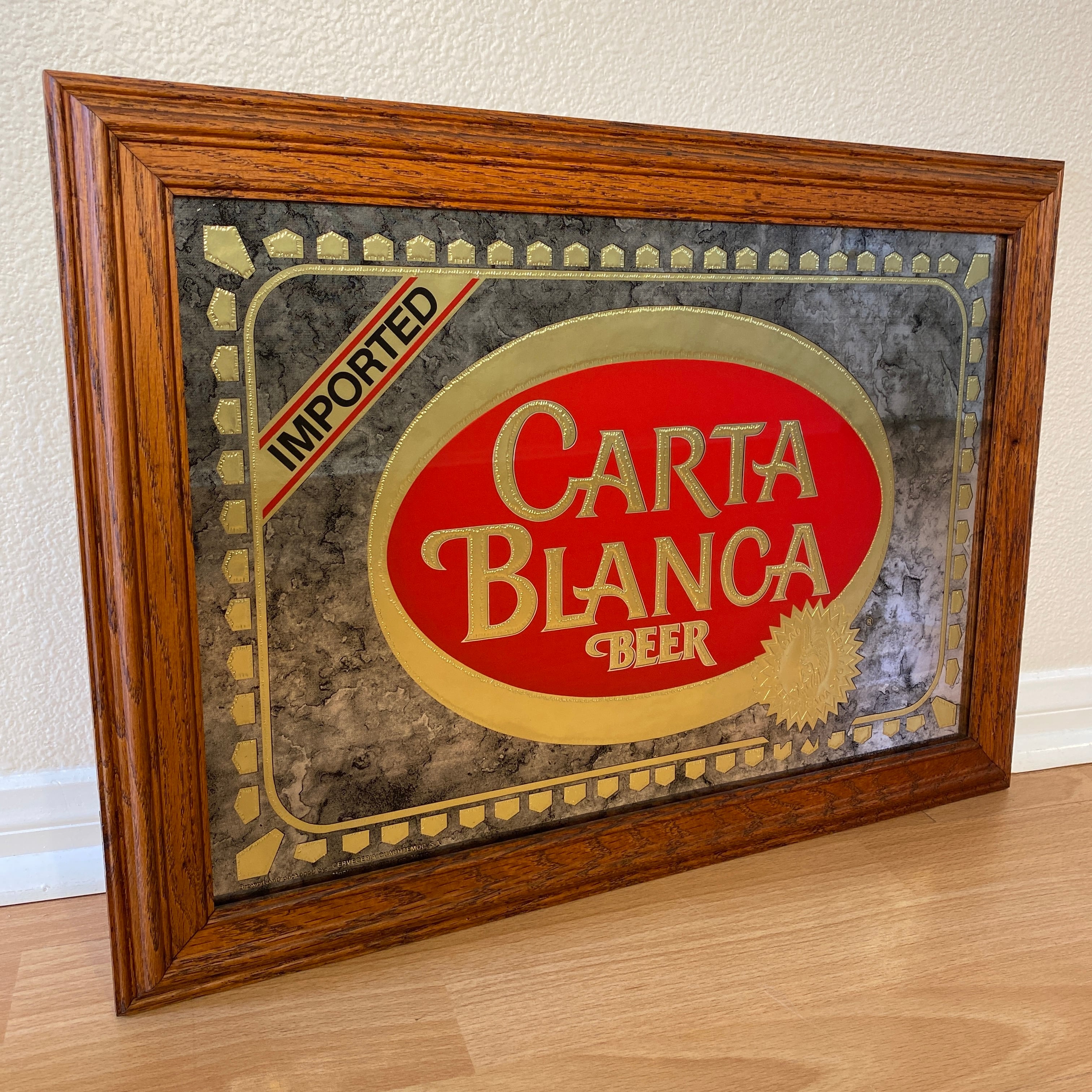 561 ビンテージ パブミラー Carta Blanca カルタブランカ インテリア
