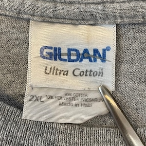 【GILDAN】企業系 ワンポイント バックプリント ロゴ Tシャツ 2XL ビッグサイズ US古着 アメリカ古着