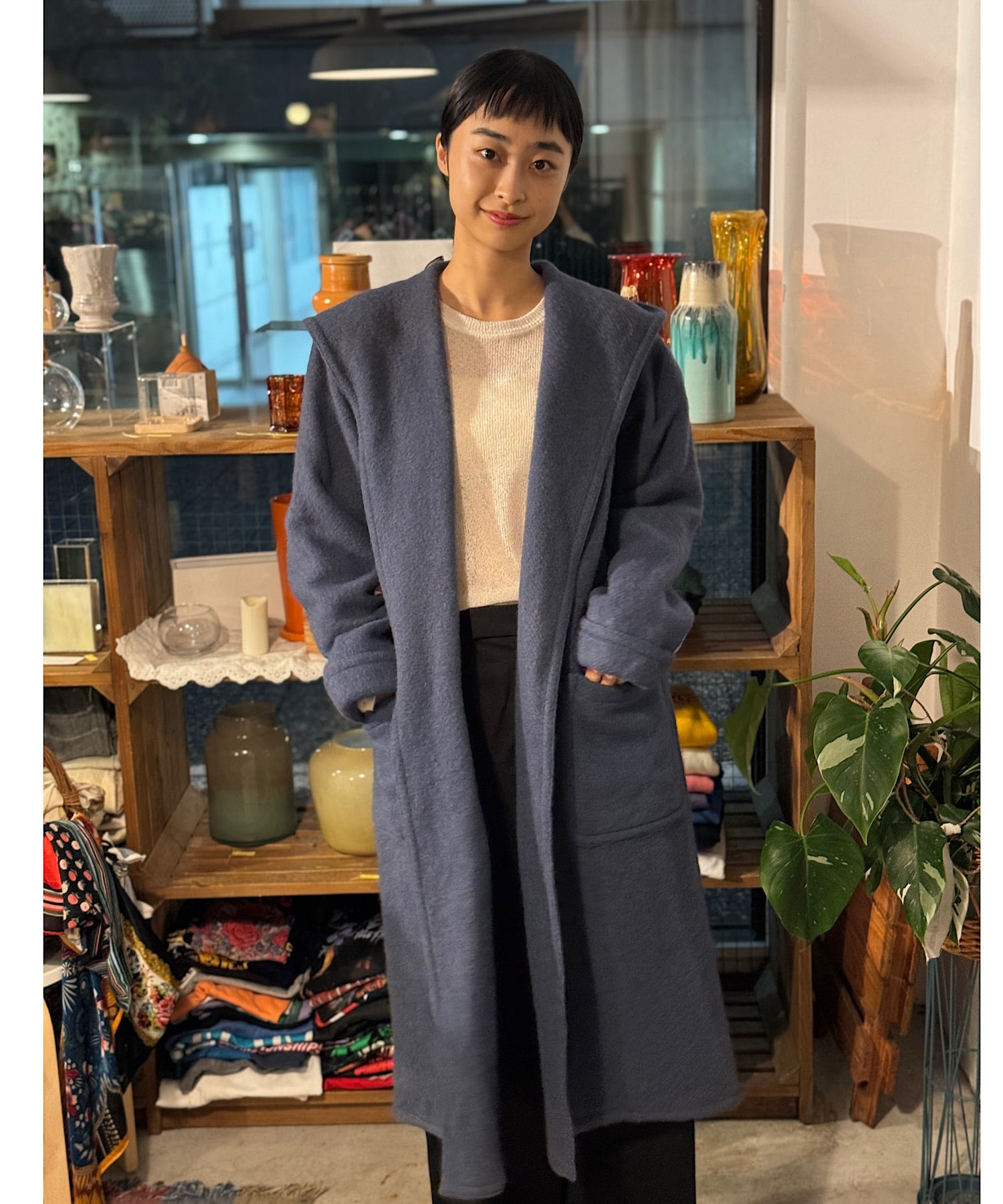 guy Laroche 80s フランス製vintageモヘアコート36 guy Laroche 80s フランス製vintageモヘアコート36