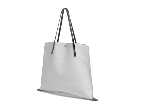 muku PAPIER 800　ライトグレー　シュリンクレザー　トートバッグ