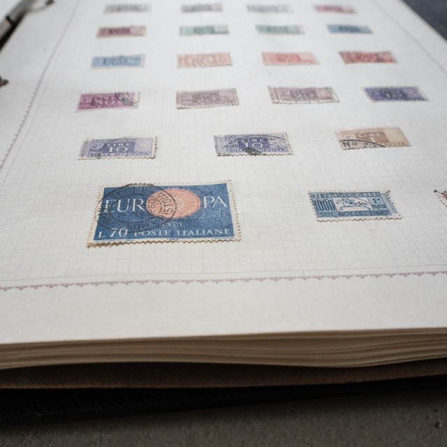 unknown vintage Italy stamp scrapbook
