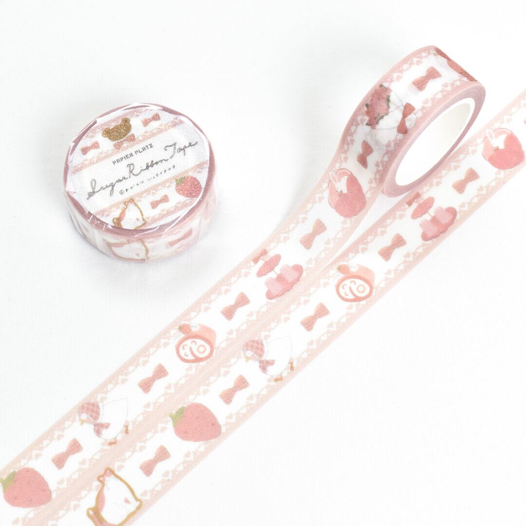 トビマツショウイチロウ×パピアプラッツ pink favorite 20mmシュガーリボンテープ PA