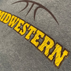 【NIKE】カレッジ ミッドウェスタン大学 Midwestern バスケ プリント ヒビ割れ スウェット パーカー 3XL ゆるだぼ ビッグサイズ ナイキ 刺繍ロゴ スウッシュ US古着