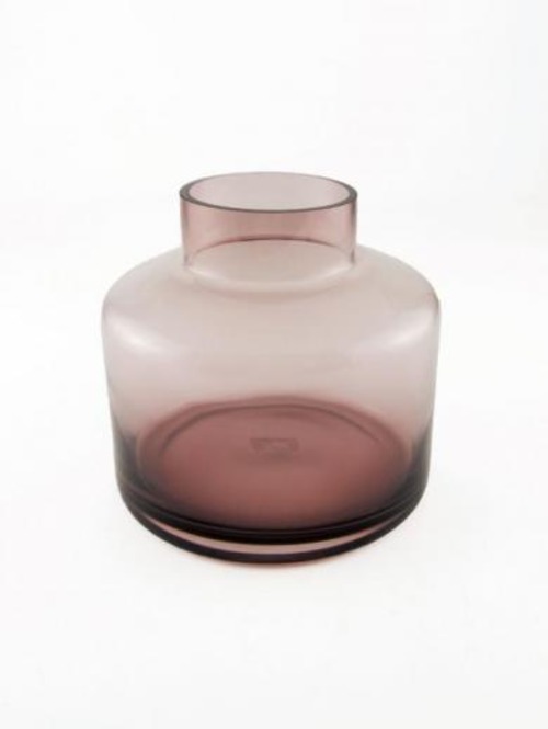 ビックガラスフラワーベース　モーブ