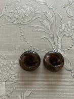 フランス アンティークボタン ブラウン 大型 33mm アクセサリーパーツ デコレーション材