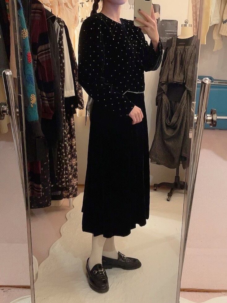 spangle lame lace velours one-piece