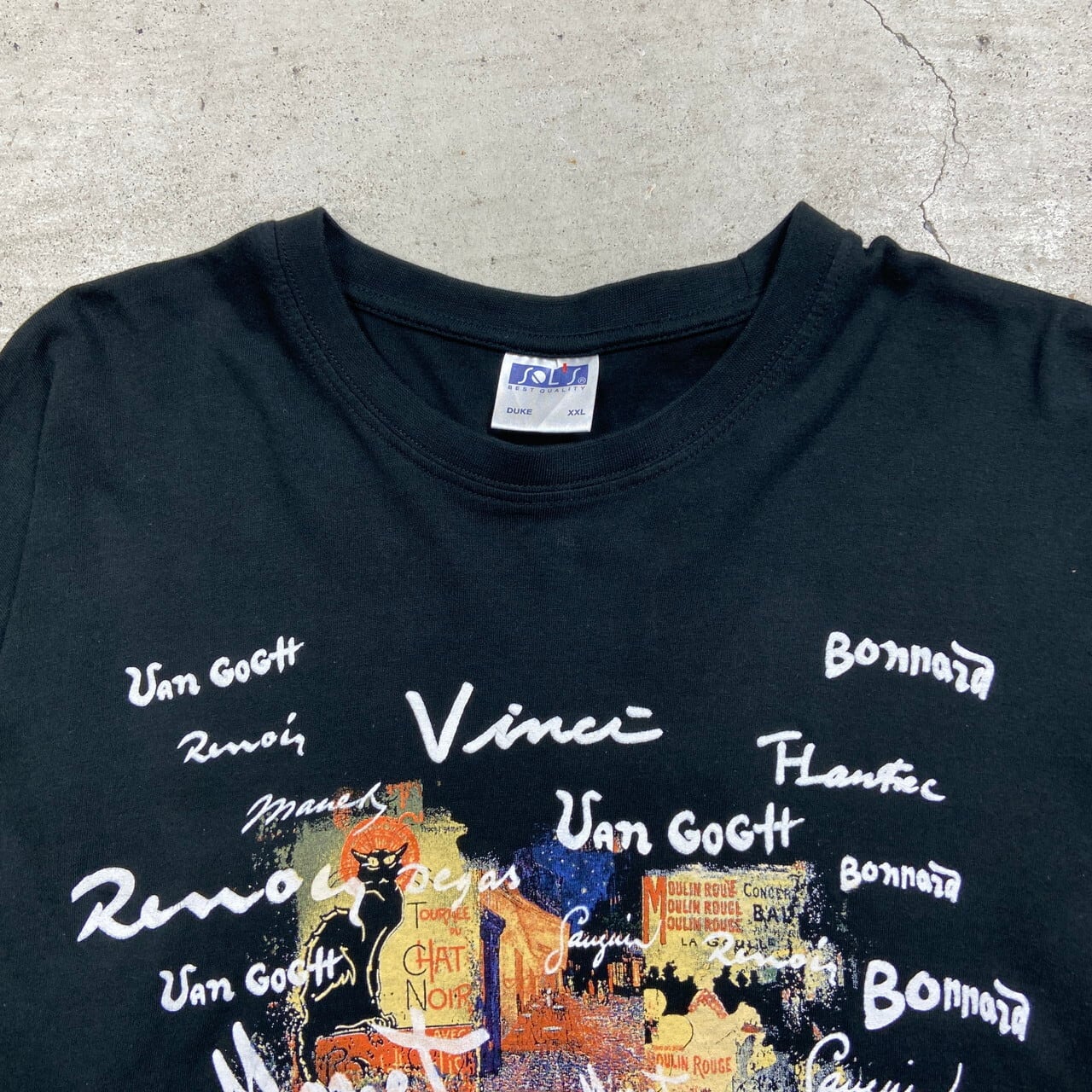 90s〜 ヴィンテージ 希少 SOL'S アート プリントTシャツ XL 黒 【公式