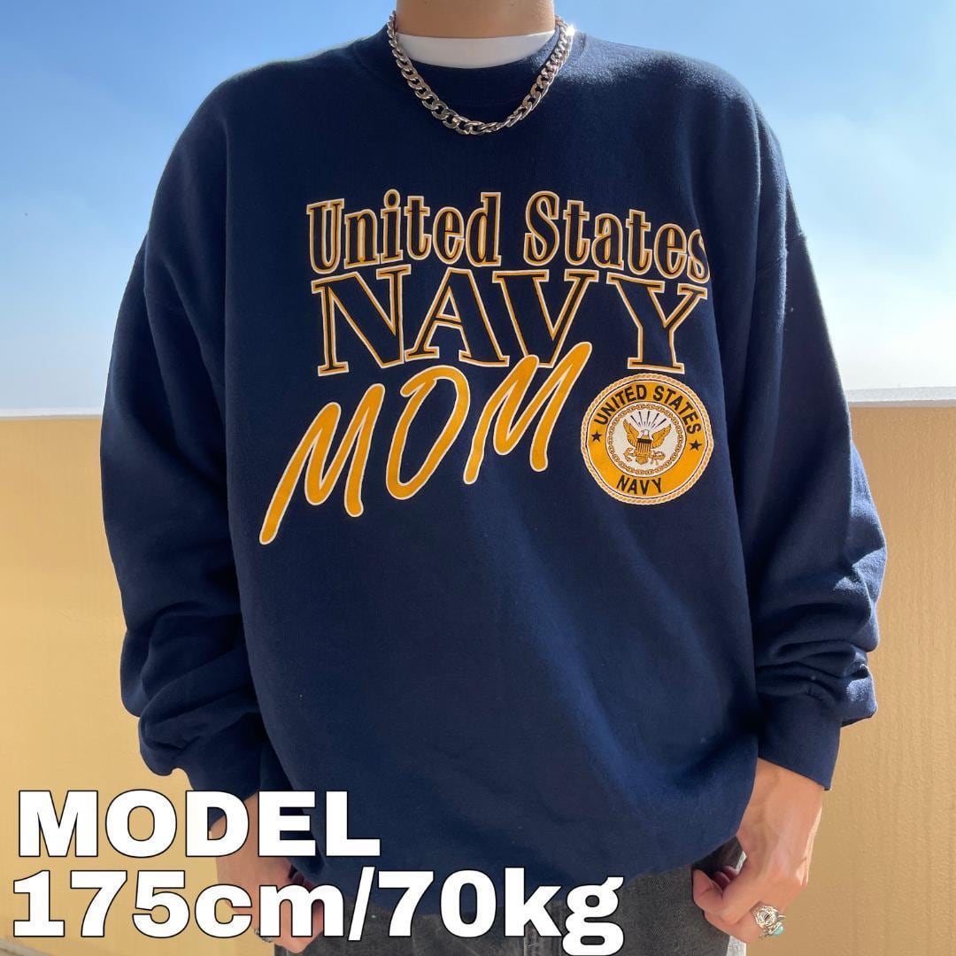 アメリカ海軍 US NAVY SOFFE USA 90s 2XL スウェット 紺