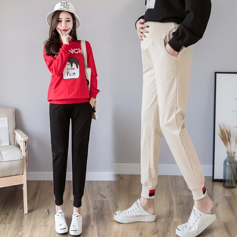 【新作】【送料無料】 妊娠中の女性のズボン、胃のリフト、スポーツパンツ、アウターウェアのズボン、妊娠中の女性の秋の服、ボトミングパンツ、初秋、ハーレムパンツ、春と秋-アリババ スプリング 春物 オータム 秋物 expec133742459382