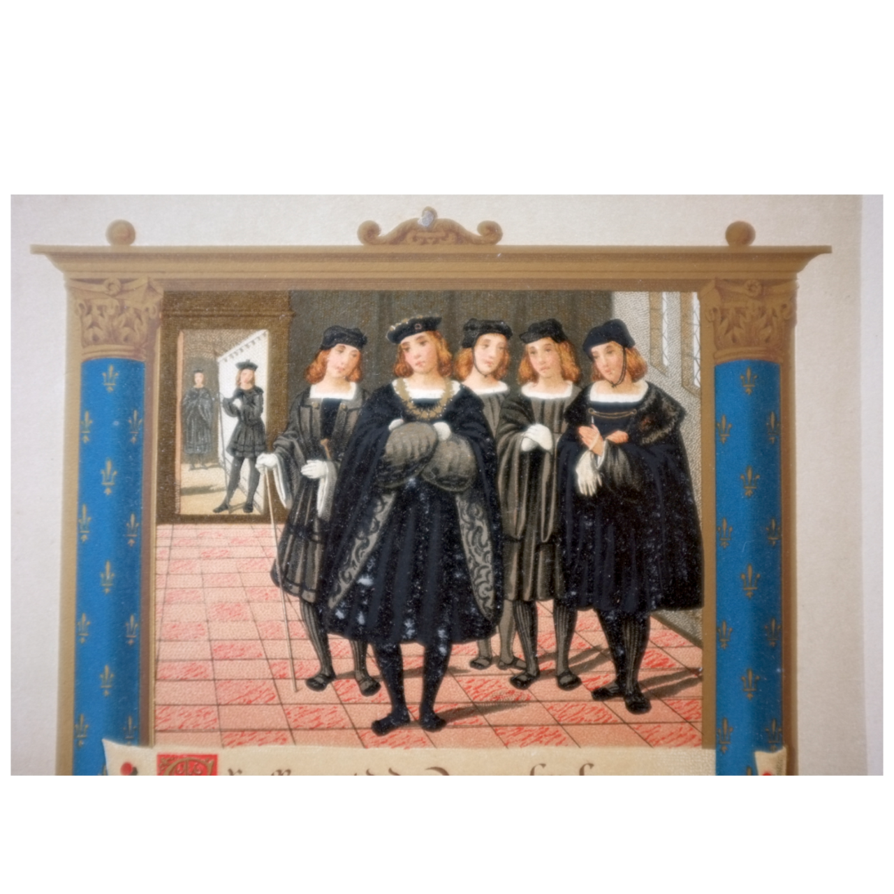 19世紀 フランス ルイ12世 死を痛む美しい図版 アンティーク