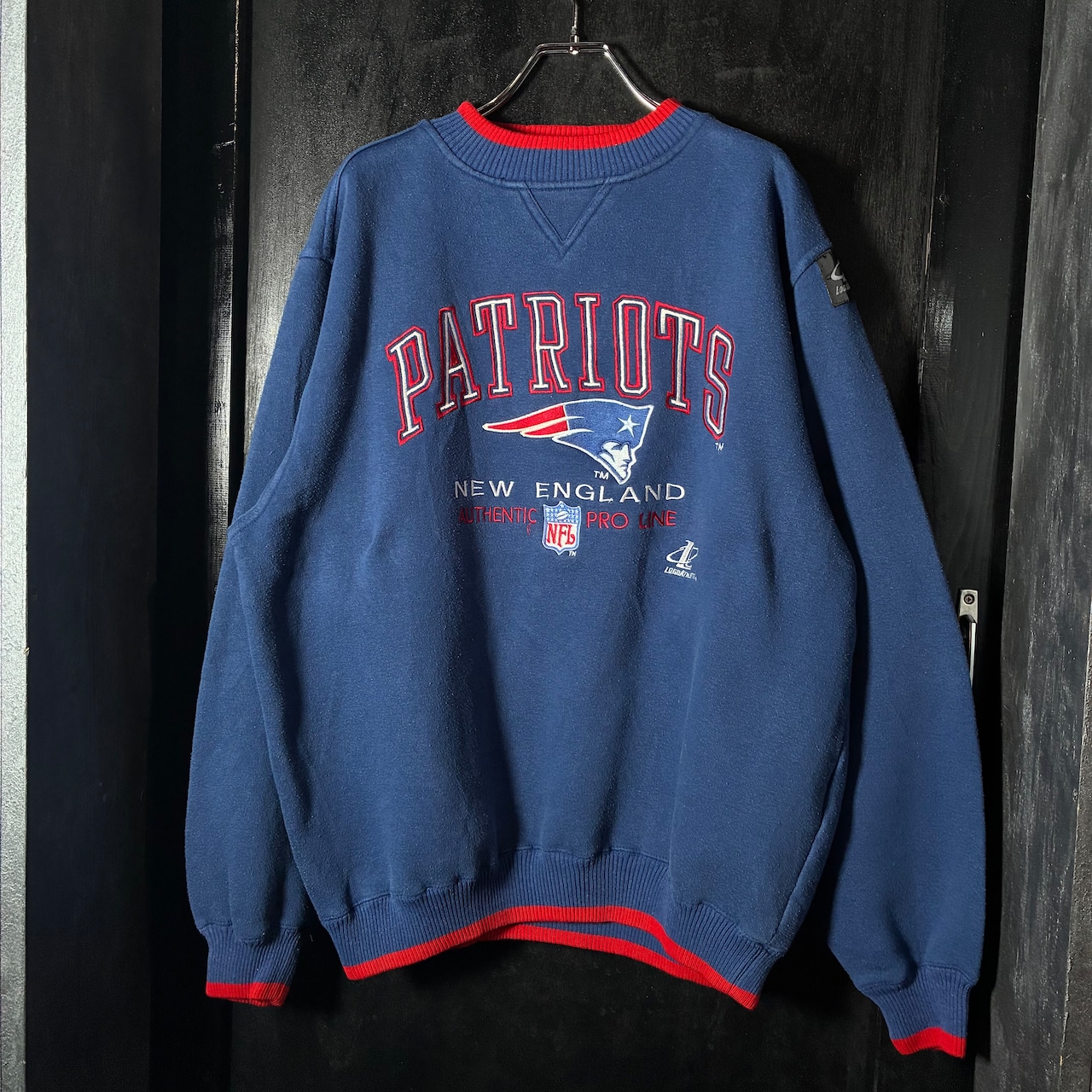 NFL PRO LINE PATRIOTS リブスウェット　ネイビー　赤ライン　ペイトリオッツ