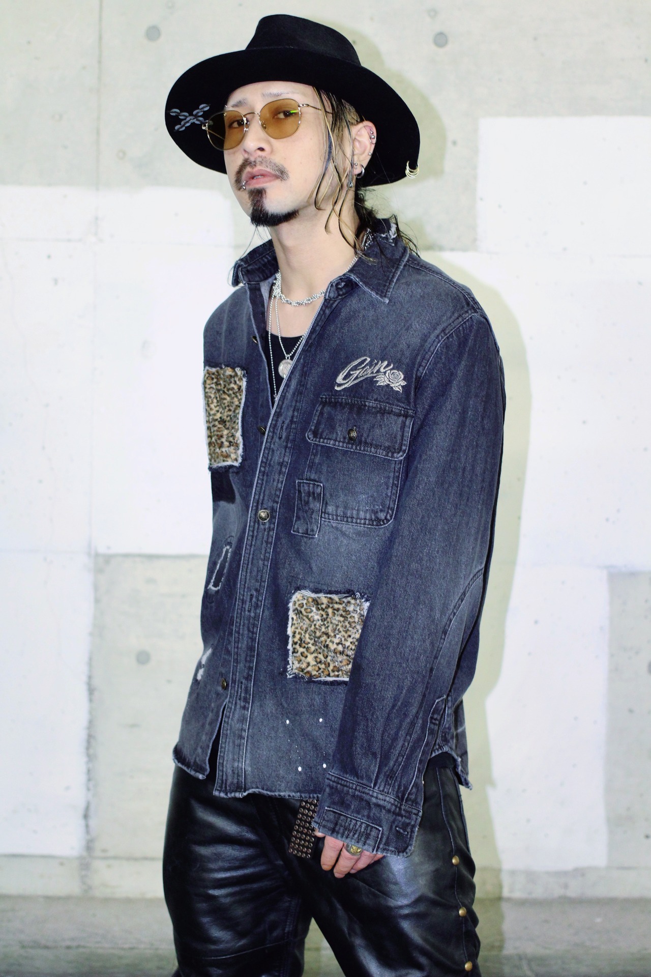 Veiled Leopard Denim Shirt