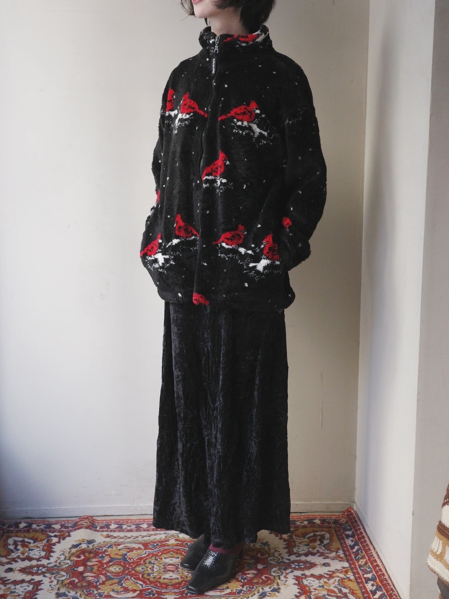 vintage black mountain fleece outer