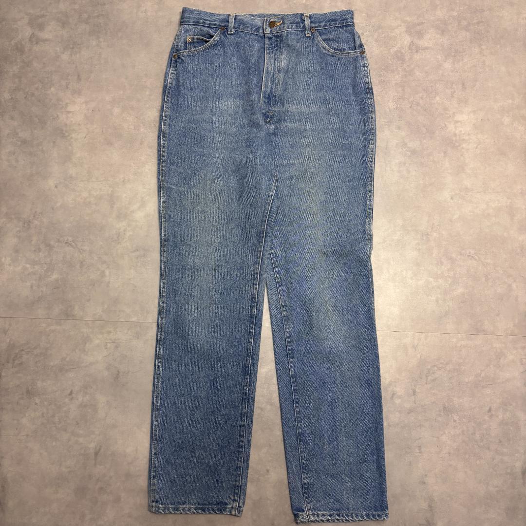 Lee リー W33 デニム ヒゲ 青 古着 90s USA製 21392