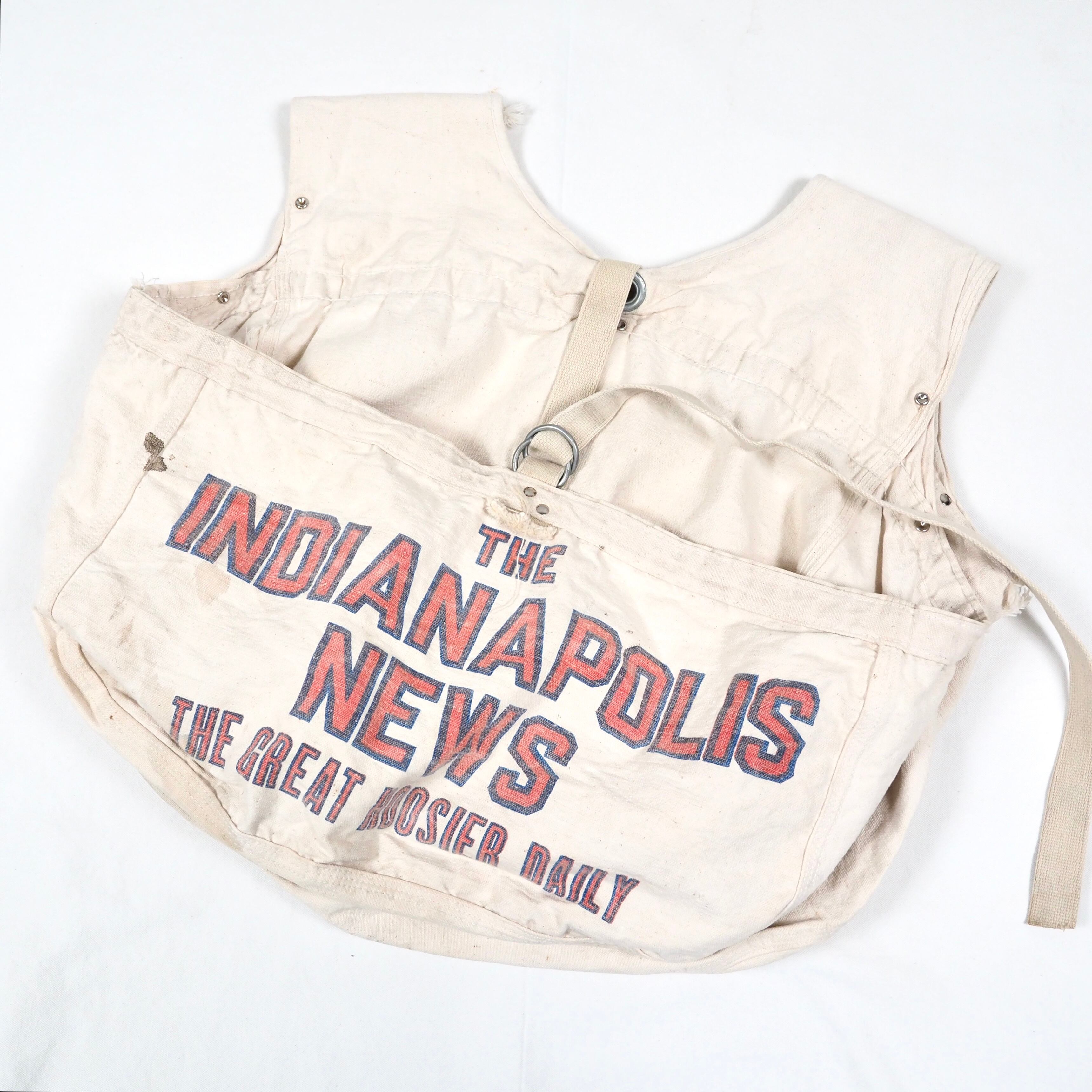 Vintage newspaper bag /water print【INDIANAPOLIS NEWS】
