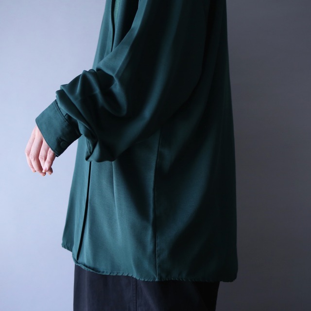 switching fabric design fry-front beads decoration over silhouette shirt