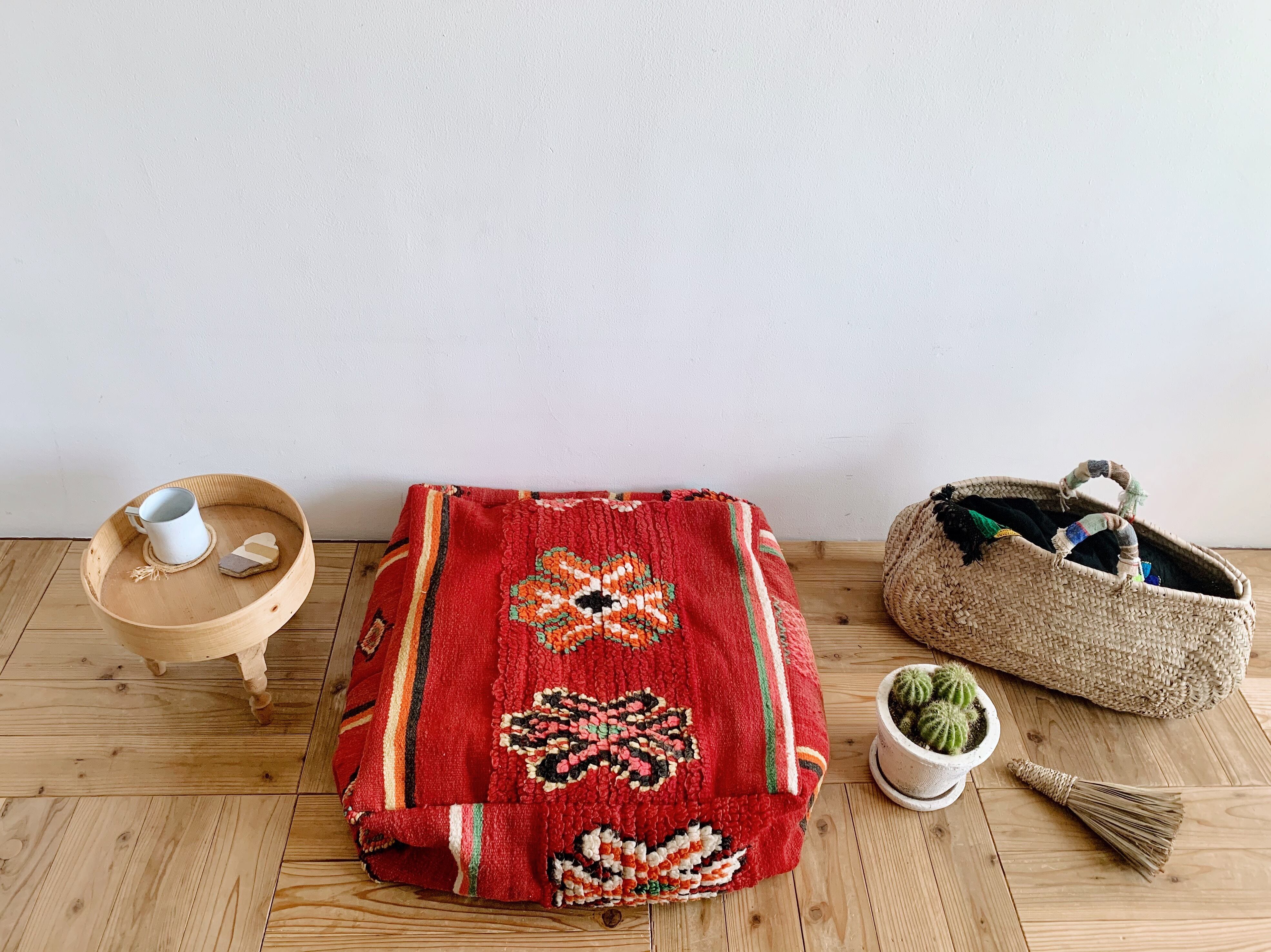 モロッコラグ リメイク プフ60×60×20 モロッコラグ リメイク プフ60×60×20 モロッコラグ リメイク プフ60×60