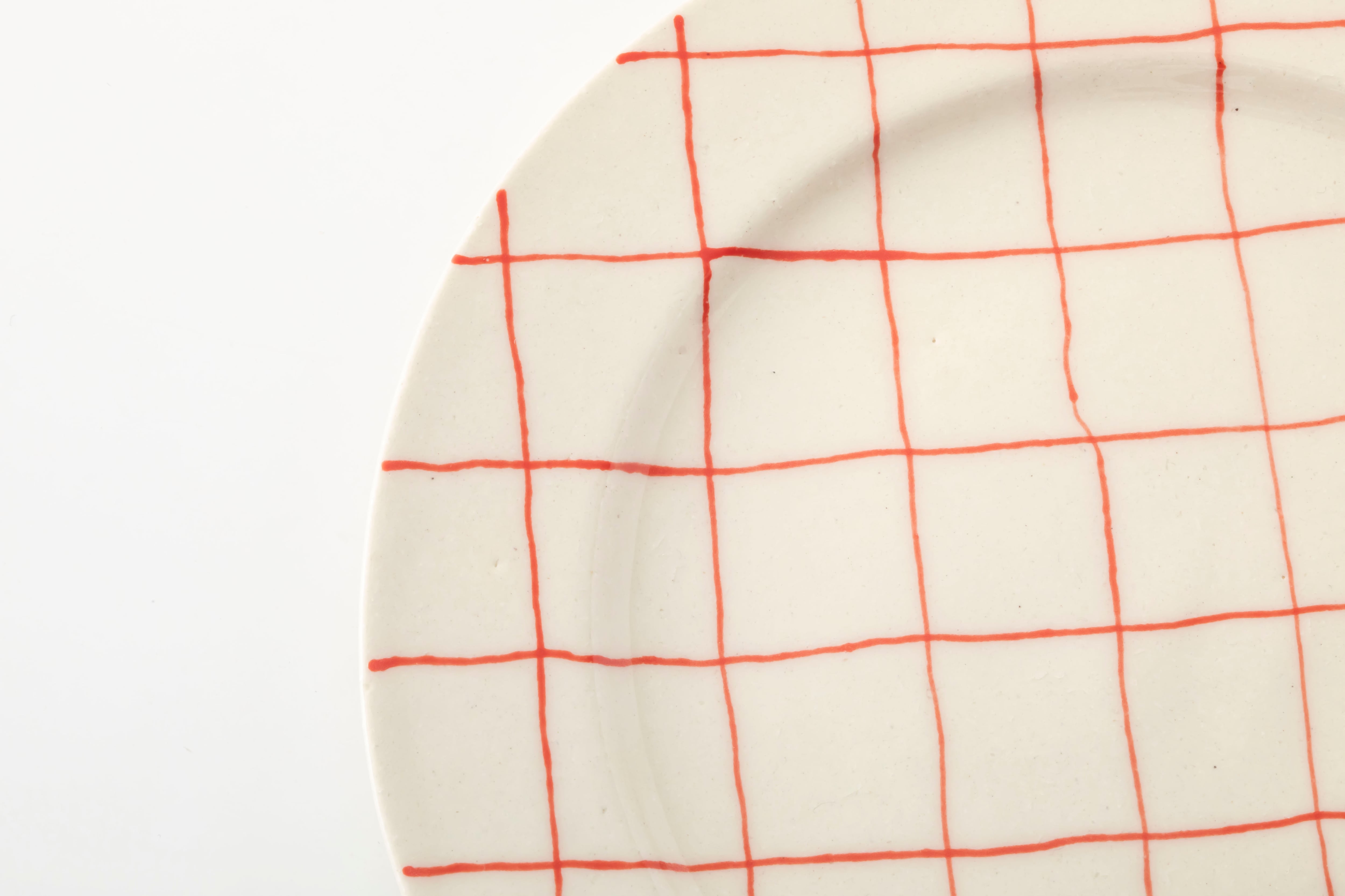 【未使用】HAY 中皿 赤リム 20cm 2個セット バラ売り可 09> リムプレート：チェック (Red) / 中囿義光 | Community Store TO SEE