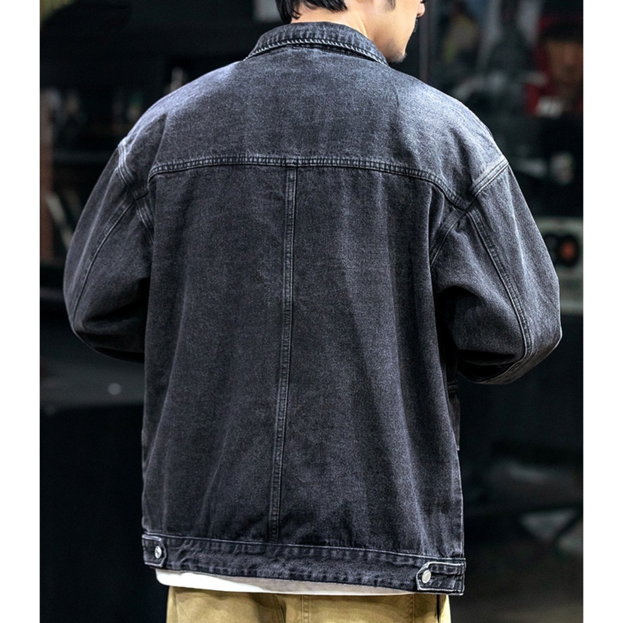 Front Button Closure Work Denim Jacket ◇H0311