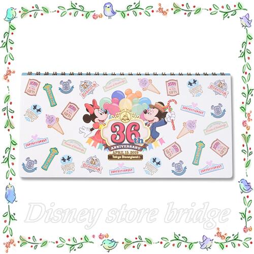 ノート 東京ディズニーランド 限定 36周年 アニバーサリー グッズ ワールドバザール デザイン 記念 36th ミッキー ミニー 文房具 文具